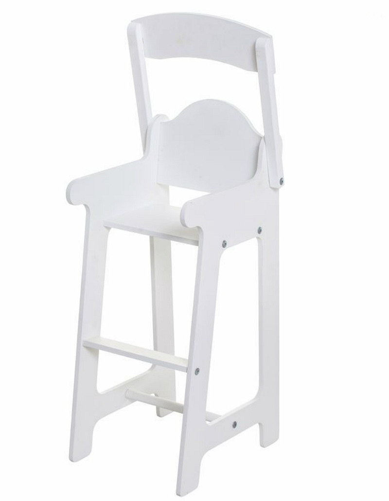 Набор кукольной мебели: стул и люлька, белые  